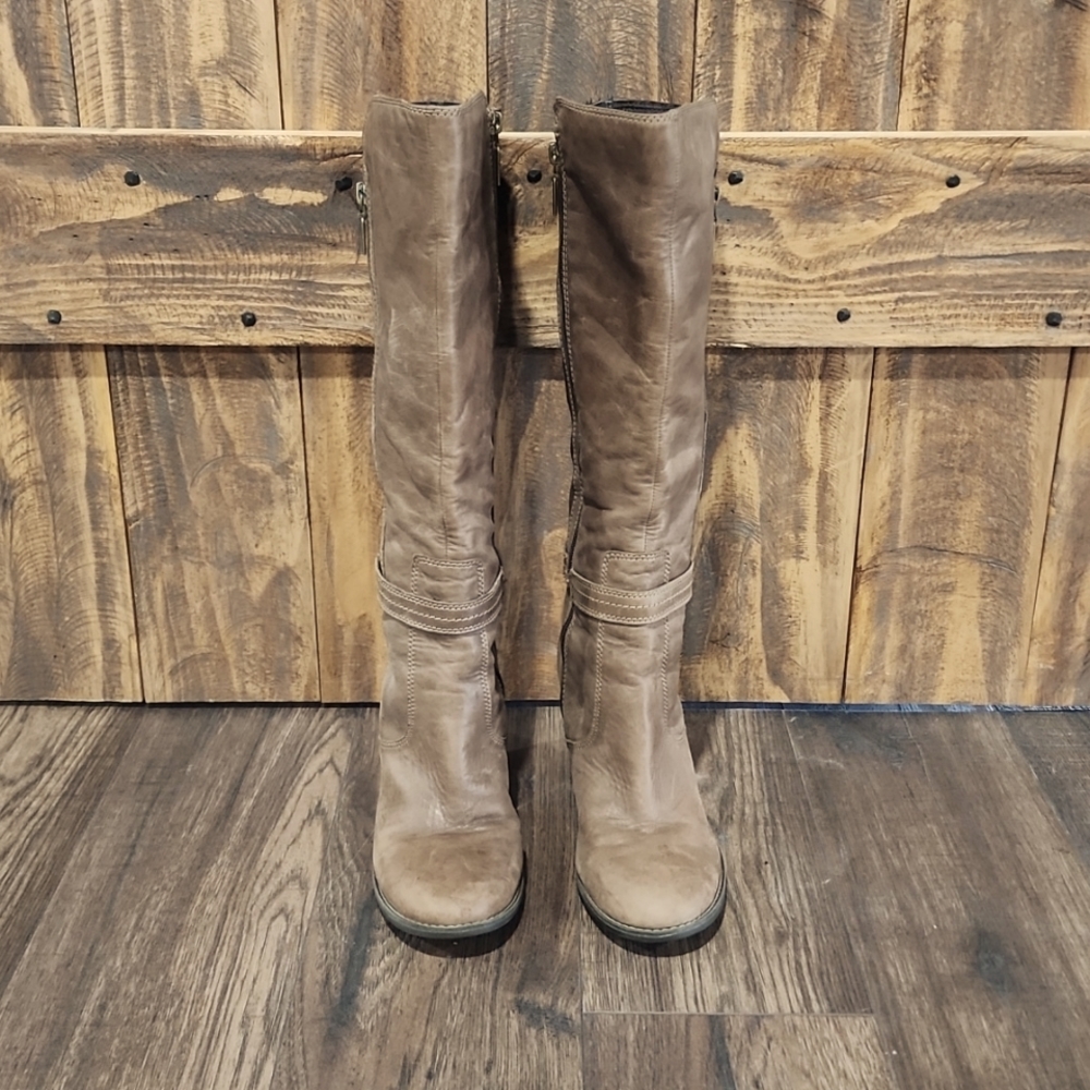 Clark's brown leather womens boots